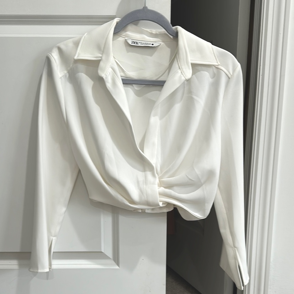 Zara cropped blouse, XS